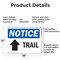 Signmission Trail (Up Arrow), 18 in W x Rectangle, Aluminum OS-2PACK-NS-A-1218-L-18712 - alternate 8